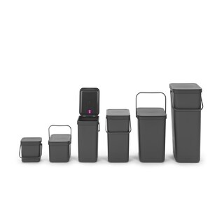 brabantia Abfalleimer SORT & GO 12 Liter Dark Grey