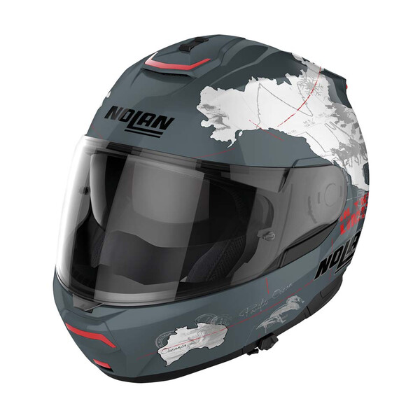 Nolan - Casque N100-6 Legend C. Checa N-Com Anthracite / Blanc / Rouge