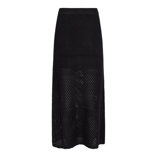Neo Noir Como Crochet Knit Nederdel, Sort, 40