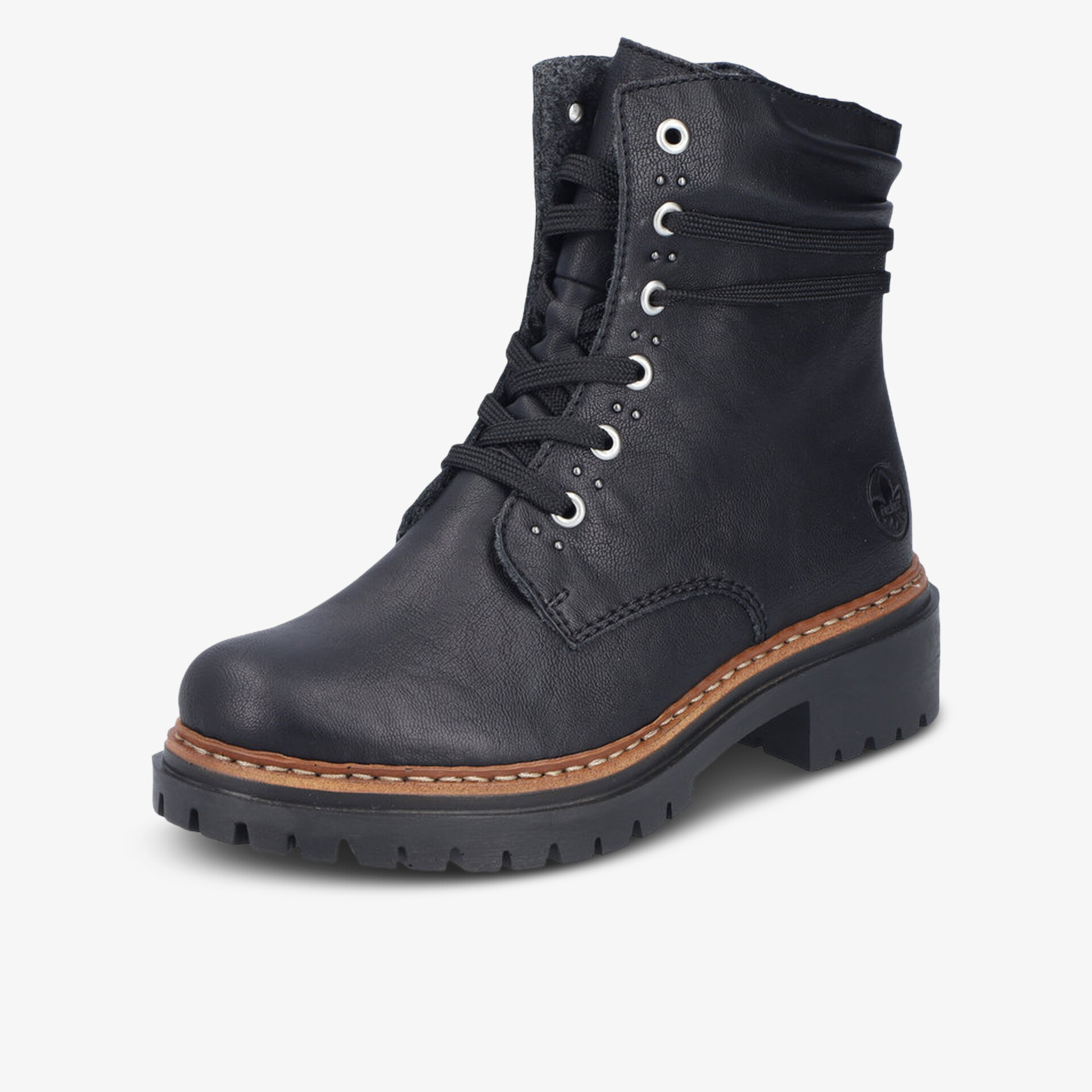 rieker Damen Schnürstiefeletten schwarz