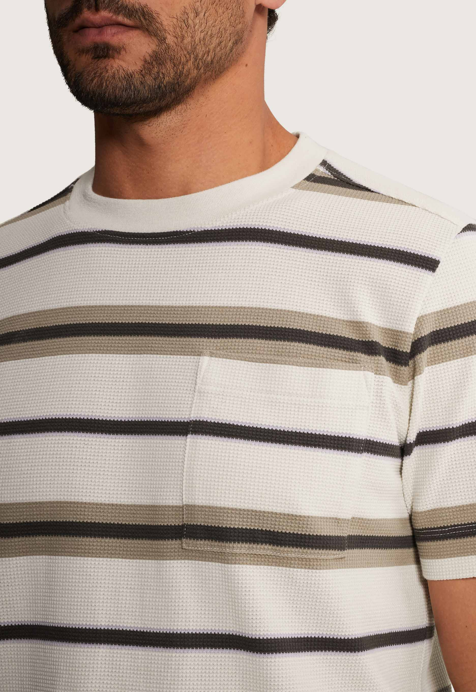 Cast Iron Stripe Waffle T-shirt