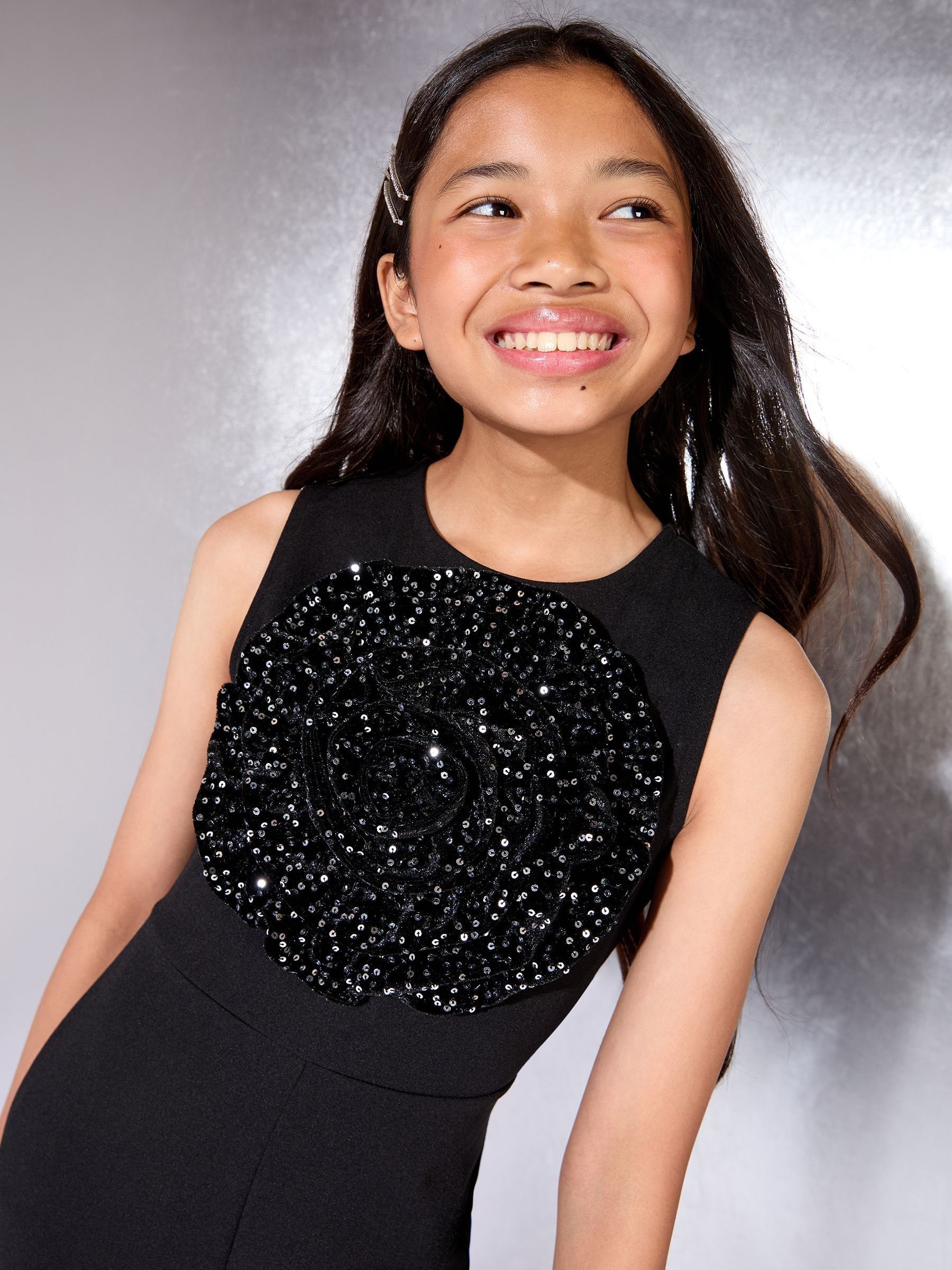 Lipsy pailletten corsage feest-jumpsuit (5-16jr)