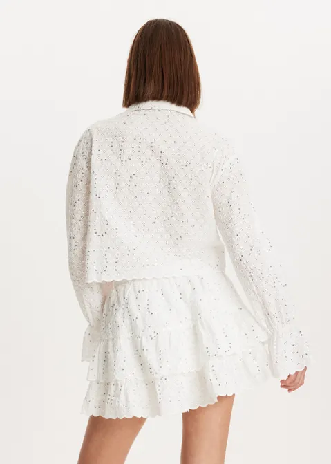 Broderie blouse wit (WIT)