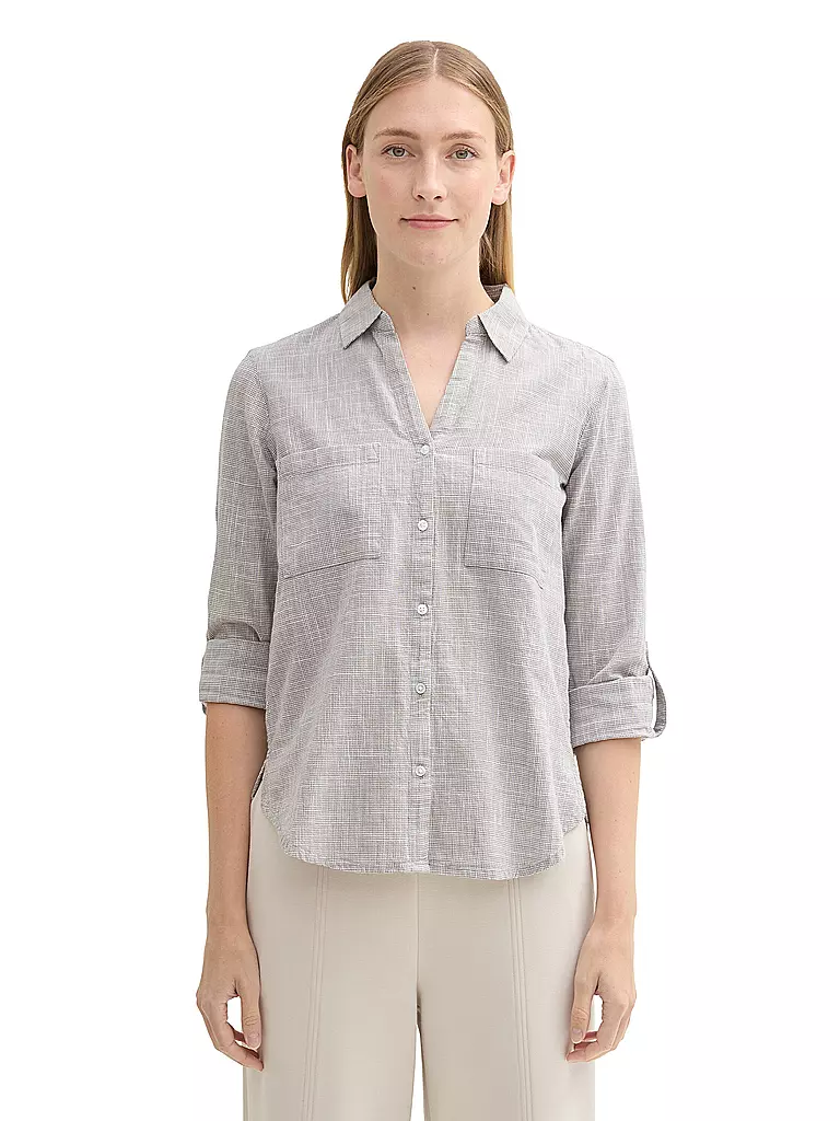 TOM TAILOR Bluse grau