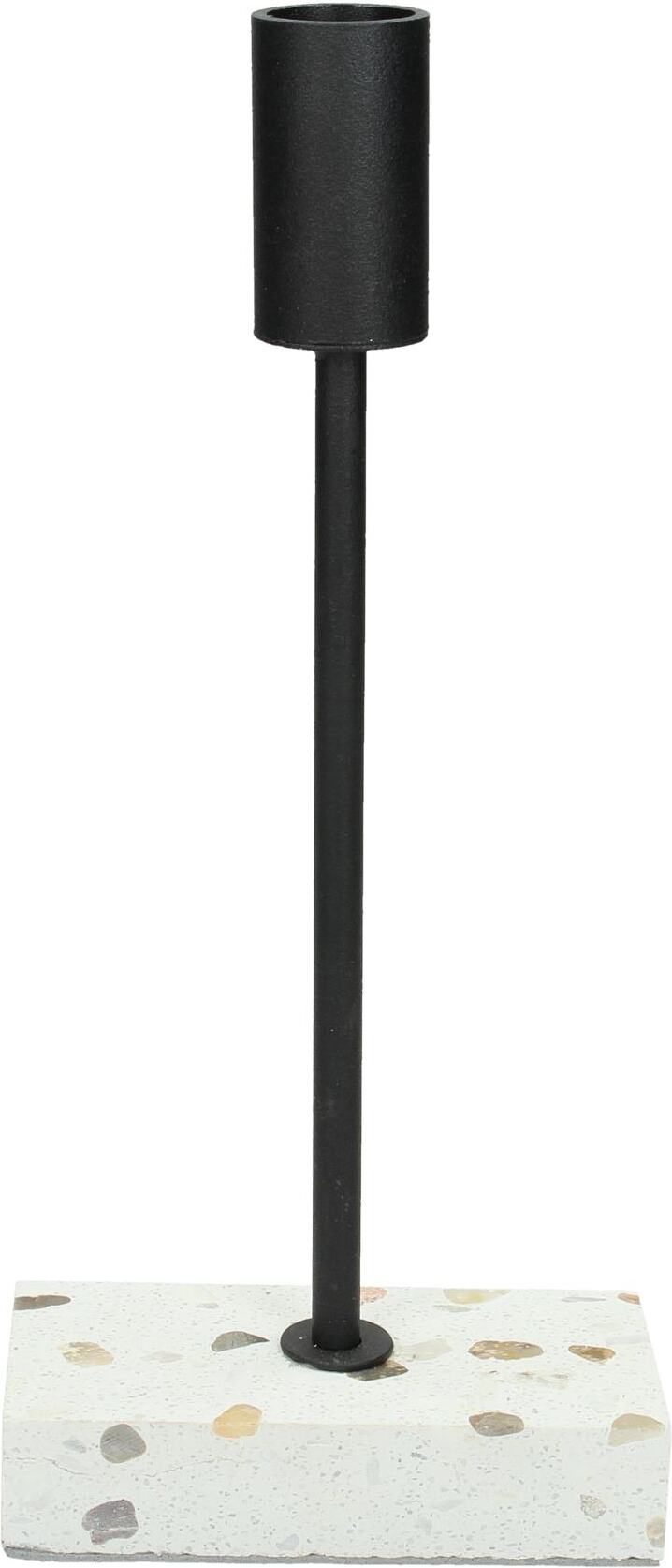 HD Collection kandelaar Brick zwart 10 x 5 x 23 cm