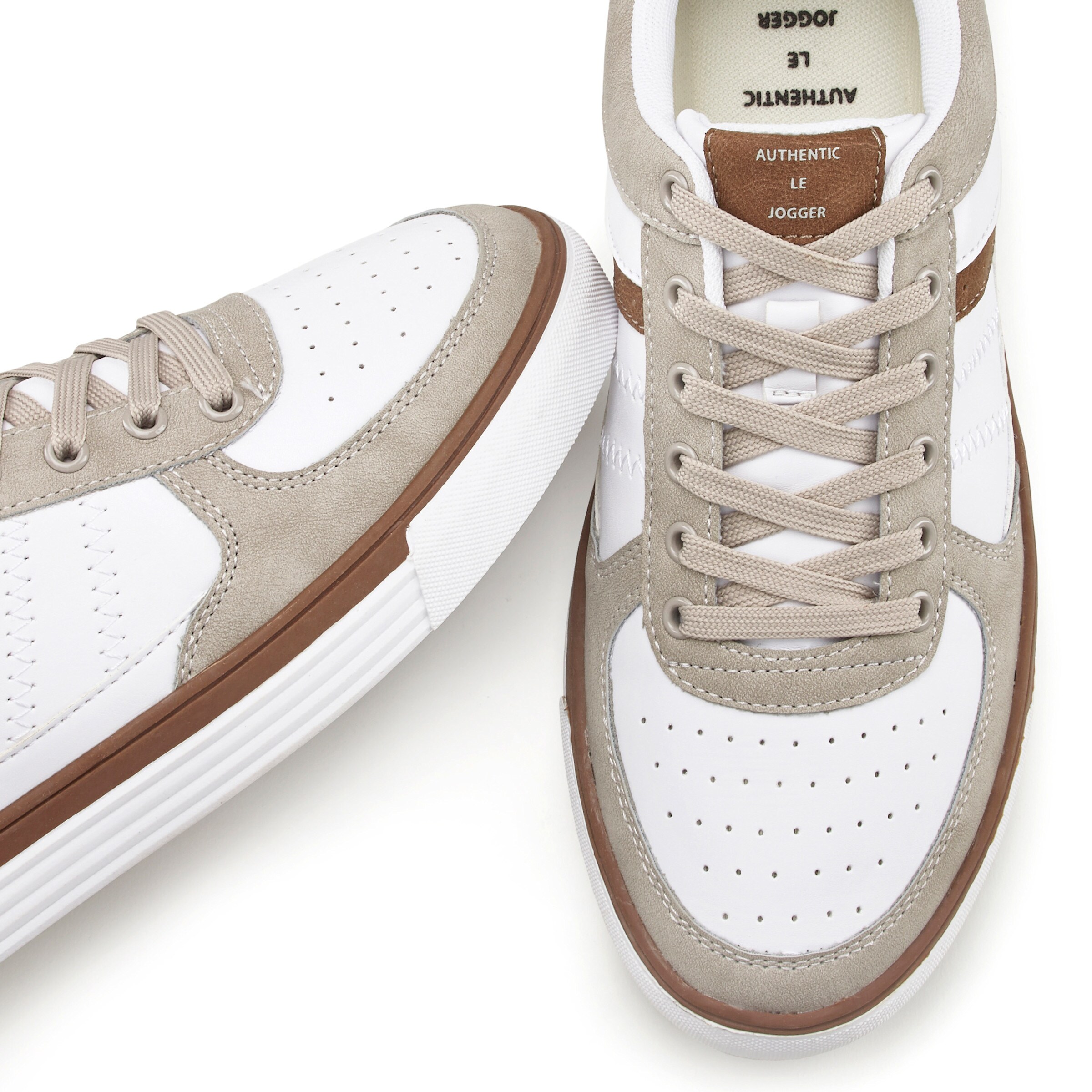 AUTHENTIC LE JOGGER Sneaker in weiß-camelfarben