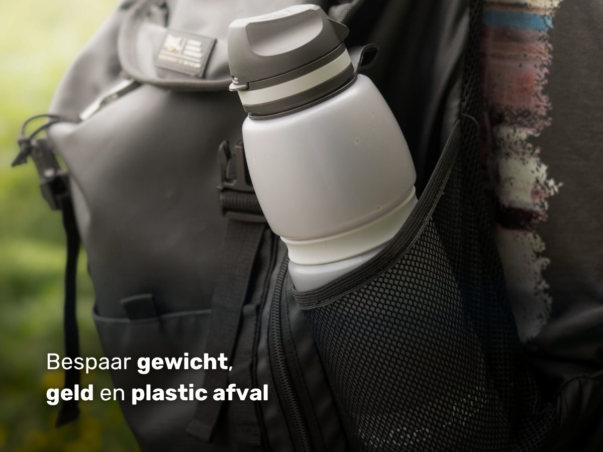 Water-to-Go Eco-Active 1 liter waterfles met filter - Silver
