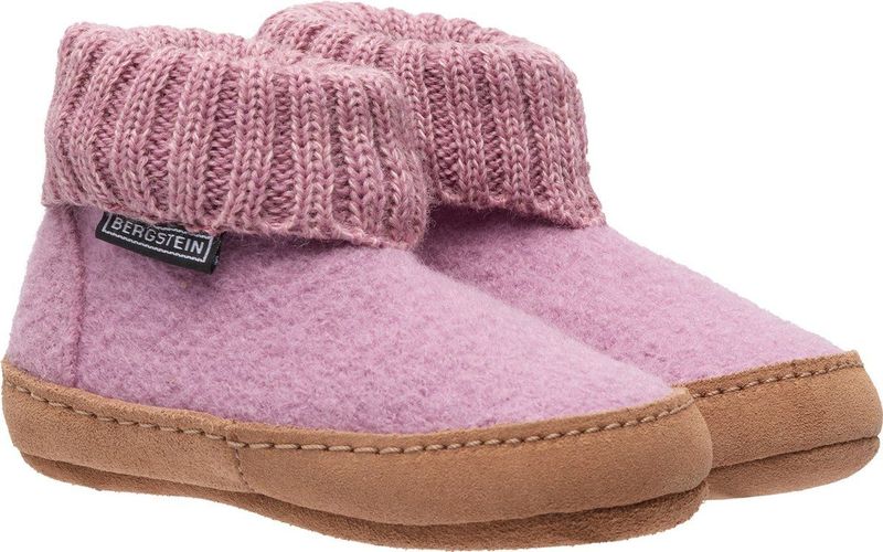Bergstein - Cozy Lux - Pantoffel - Pink - Scheerwol - Leer