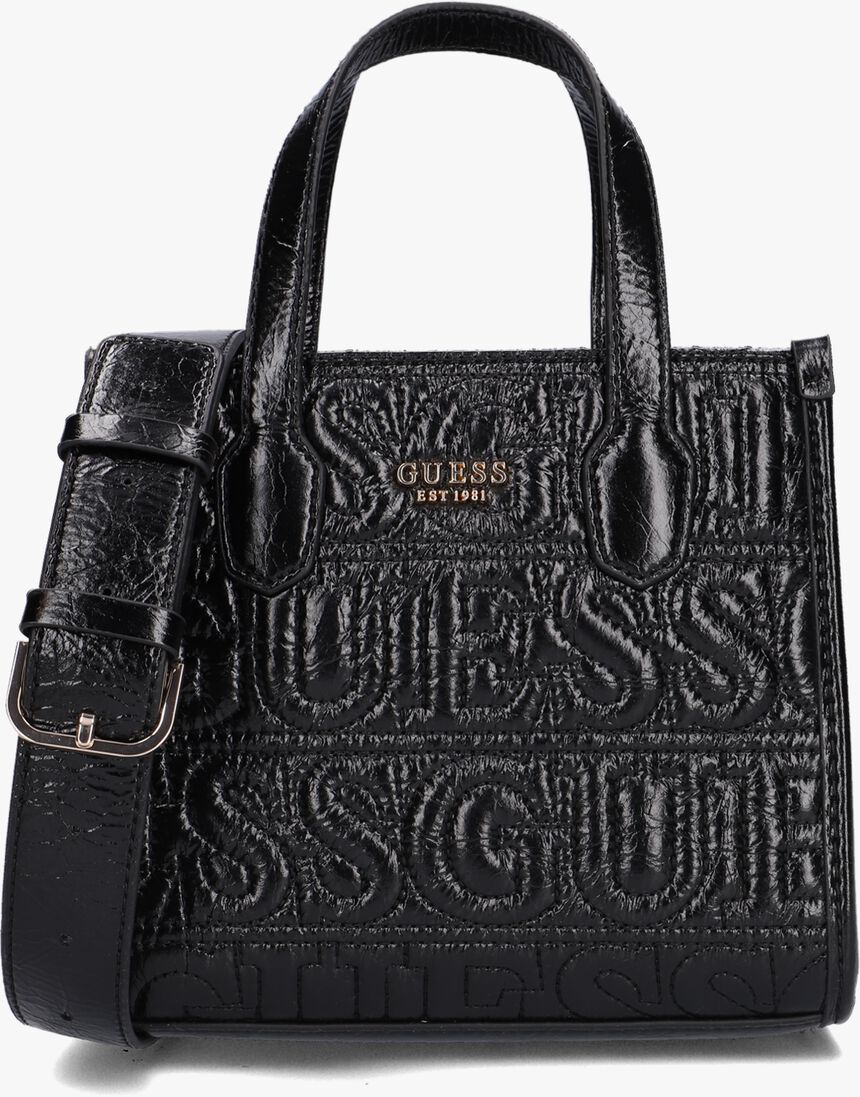 GUESS zwarte guess handtas silvana 2 compartment mini tote