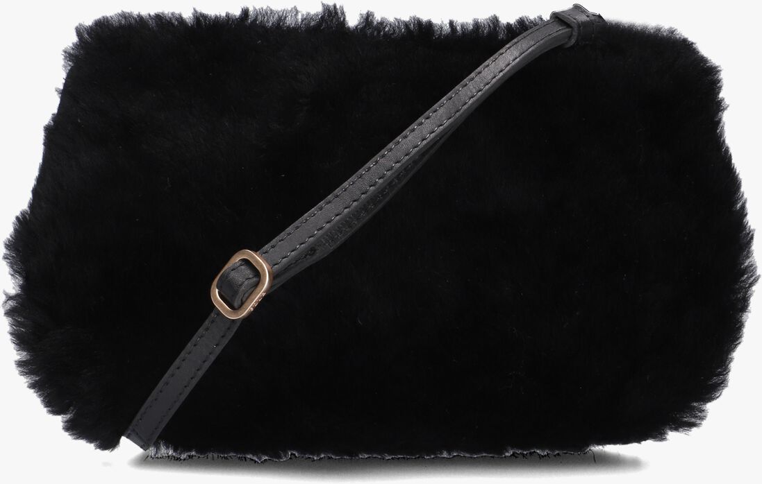 FRED DE LA BRETONIERE zwarte fred de la bretoniere schoudertas elle furry cross body