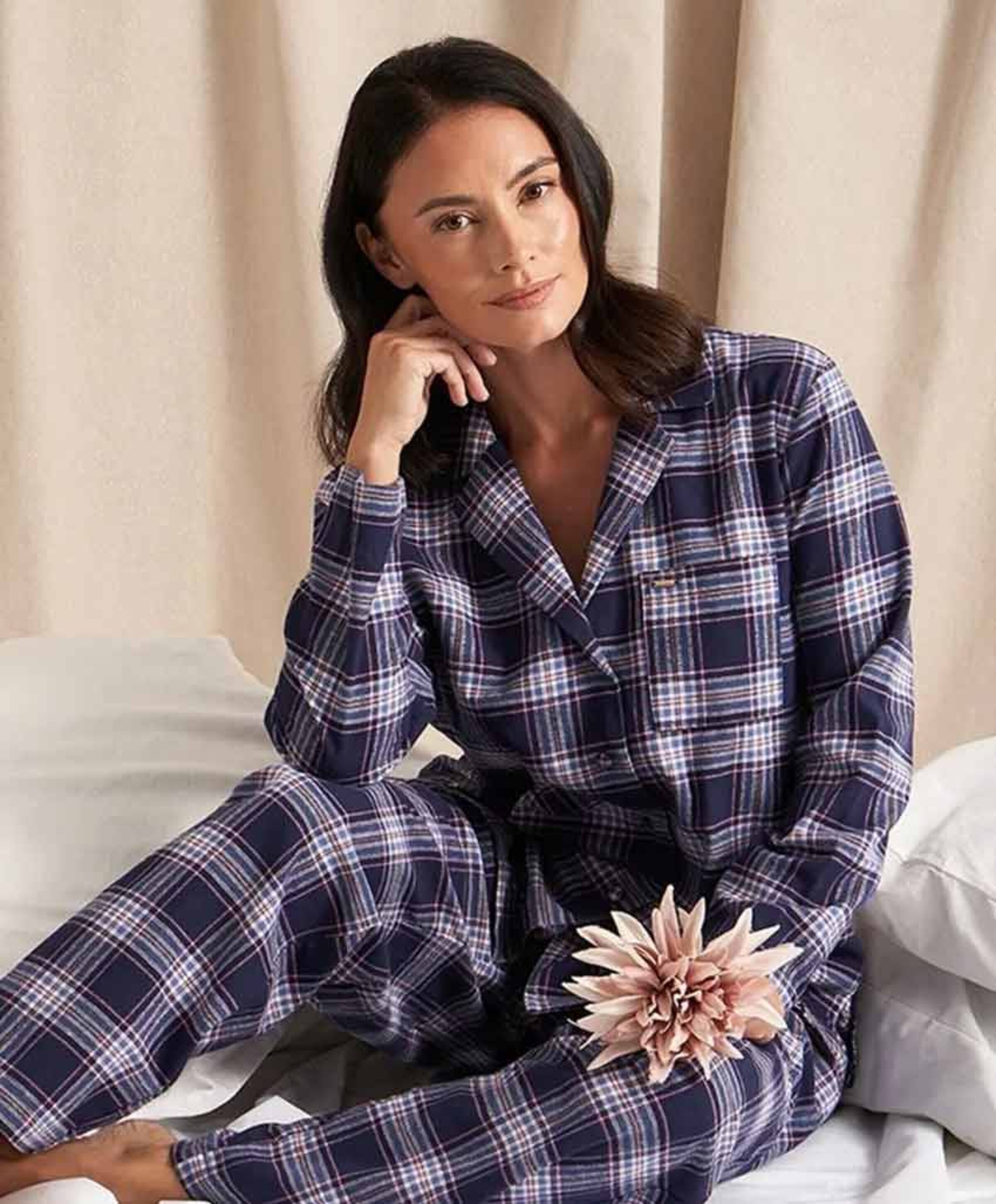 Pretty you London Dames pyjamaset blauw