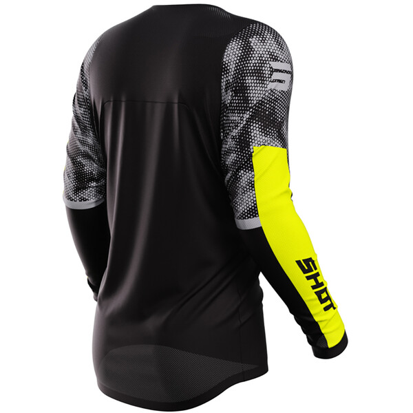 Shot - Maillot Contact Patrol Noir / Jaune fluo