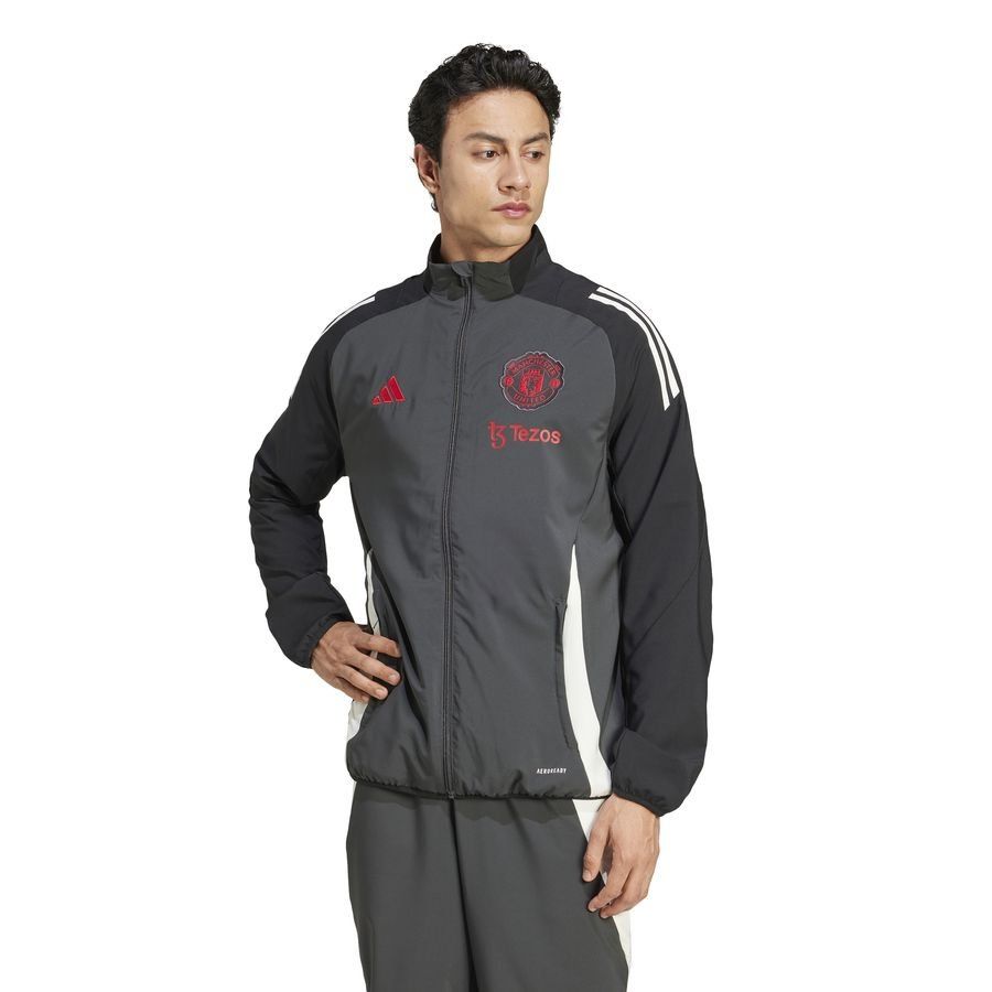 Manchester United Veste d'Entraînement Presentation Tiro 24 EU - Gris/Noir