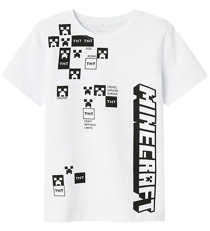 Name It T-Shirt - NkmMazirel Minecraft - Bright White