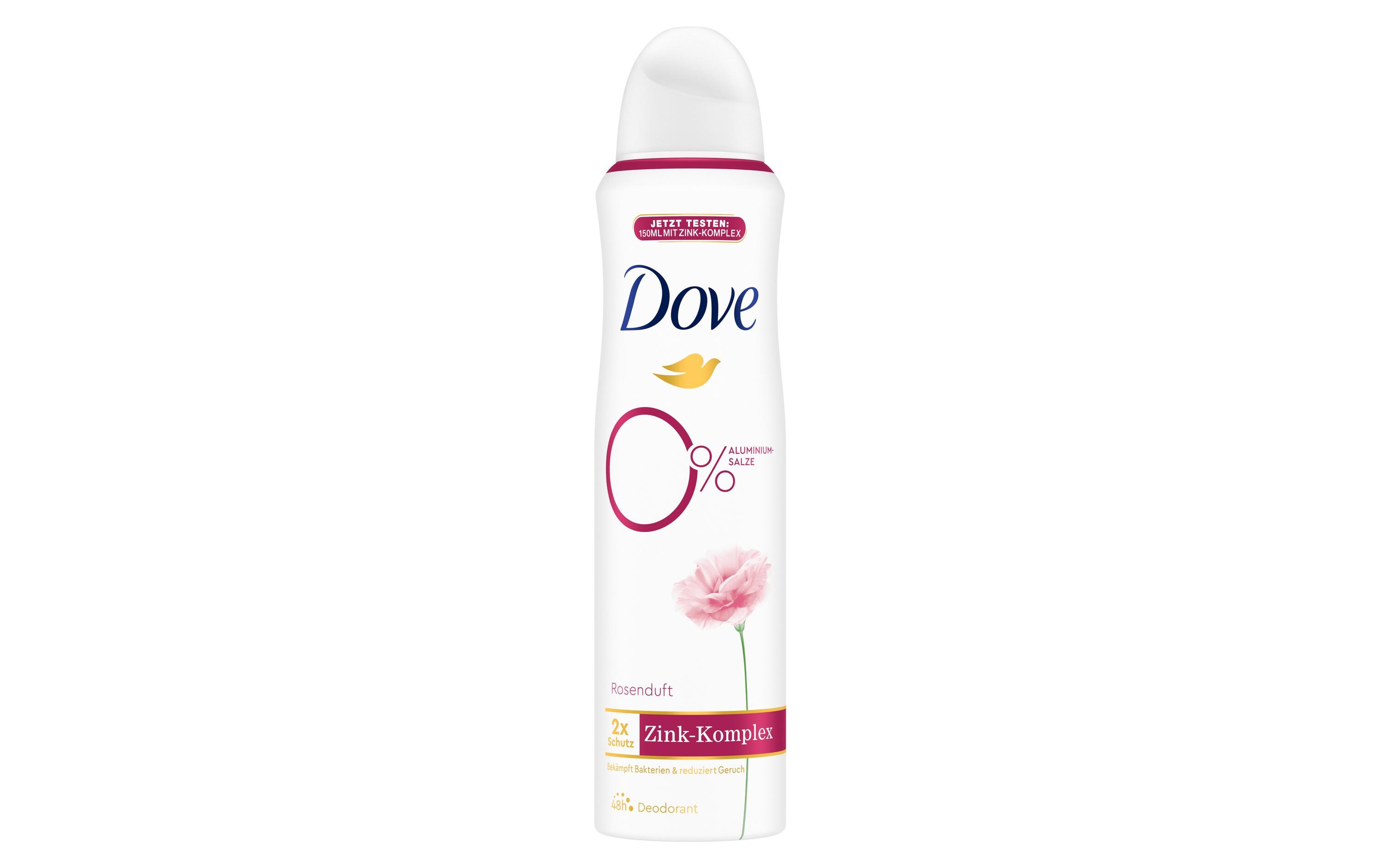 Deo Spray mit Rosenduft und Zink-Komplex 150 mlDeodorant-Spray ohne Aluminiumsalze