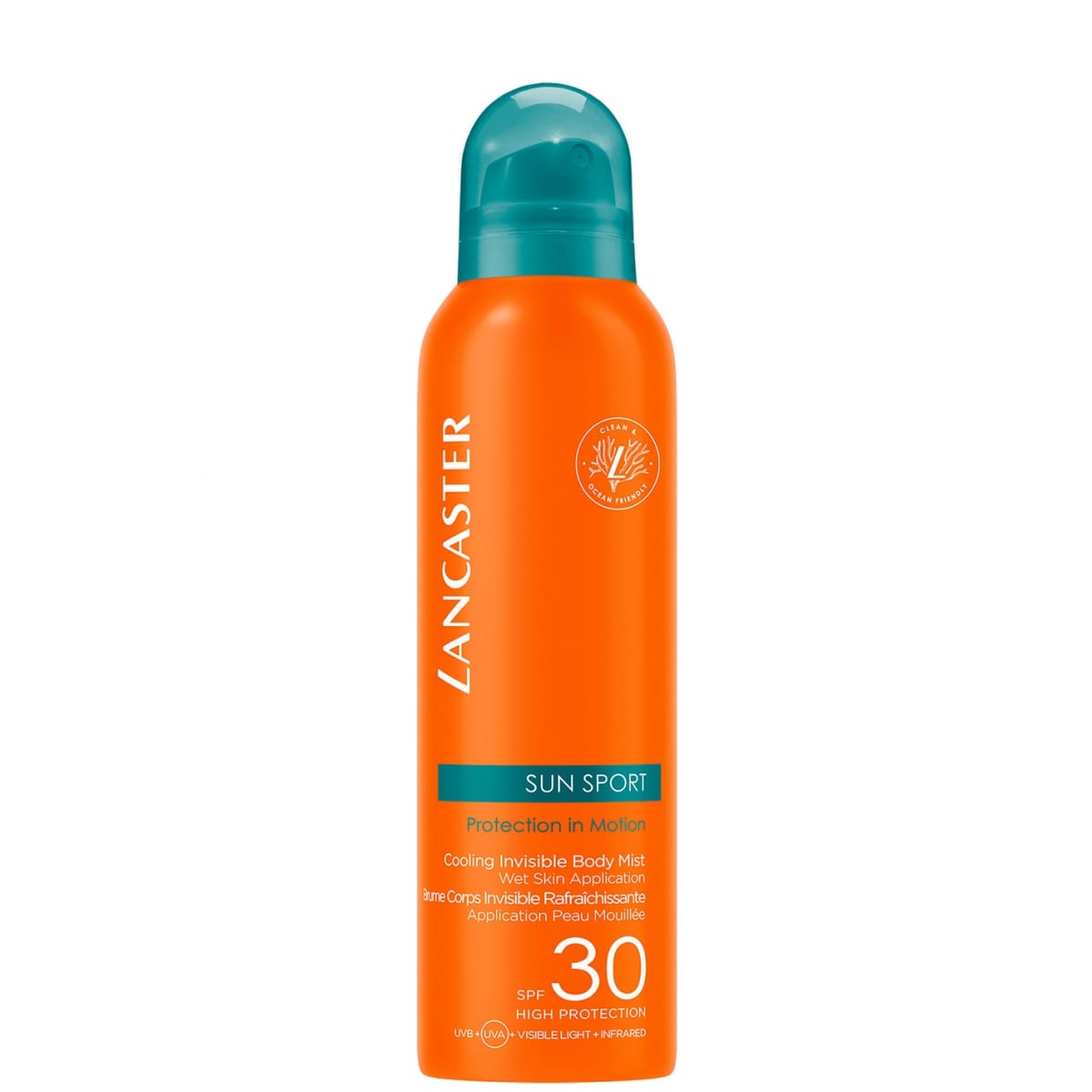 Lancaster Sun Sport Brume Invisible Rafraîchissante Application Peau Mouillée SPF30