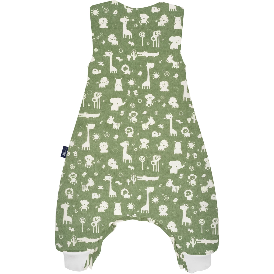 Alvi® Sleep-Overall Thermo Granite Animals granitgrünweiß