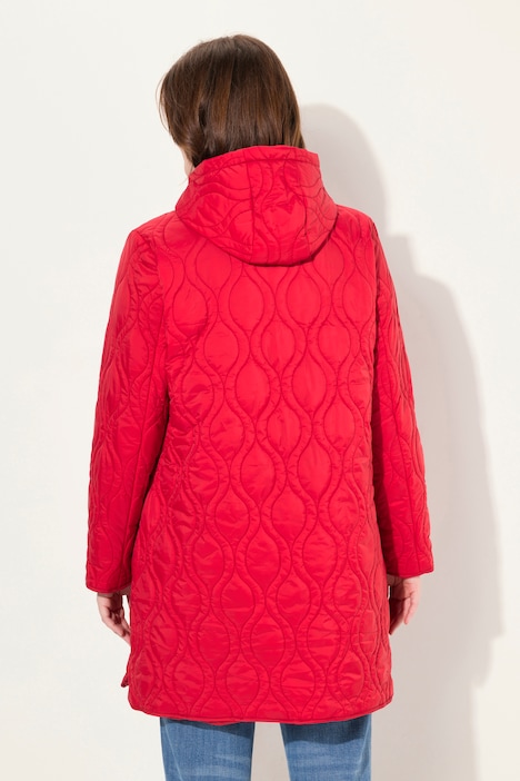 HYPRAR Steppjacke, 2-Wege-Zipper, Kapuze, recycelt