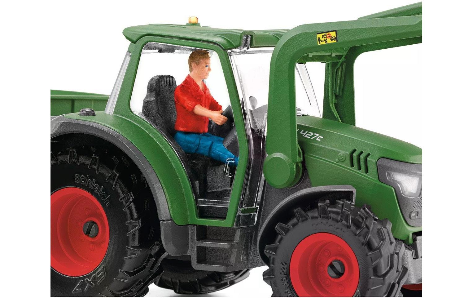 Spielfigurenset Farm World Traktor mit AnhängerTraktor-Spielset