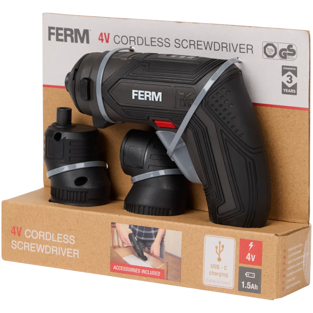 FERM accu-schroevendraaier 4 volt | 1,5 Ah