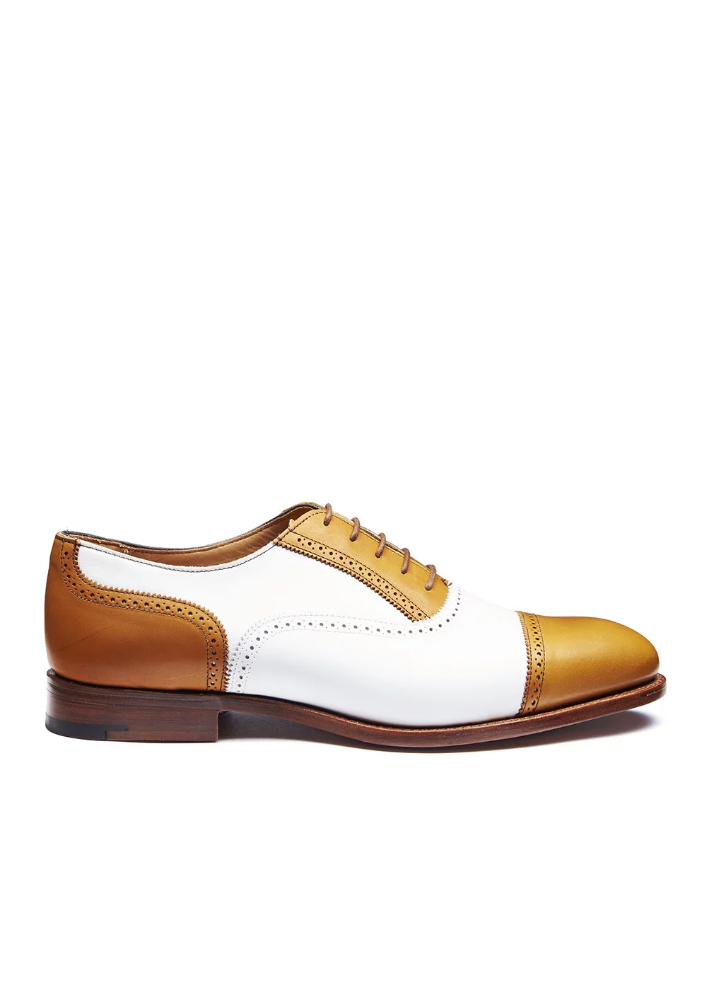 RICHELIEU SITWELL BICOLORE BLANC ET CAMEL