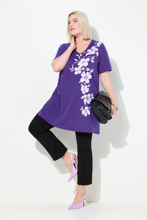 Longshirt, A-Linie, Motivdruck