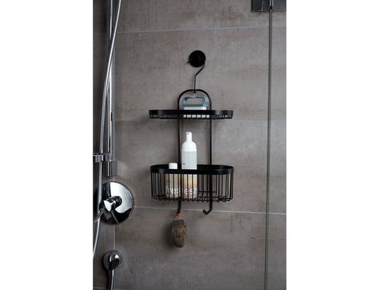 WENKO - Accessoire de douche Etagère de douche à suspendre indus classic - l. 26 x h. 4...