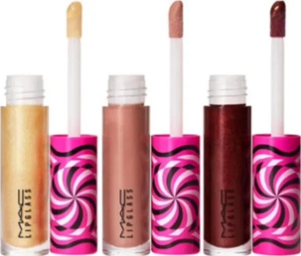 MAC Tiny Tricks Set MAC: Lipglass, Lip Gloss, Optical Delusion, 2.4 g   Lipglass, Lip Gloss, Tiktalk of the Town, 2.4 g   Lipglass, Lip Gloss, Gilty of Trickery, 2.4 g For Women