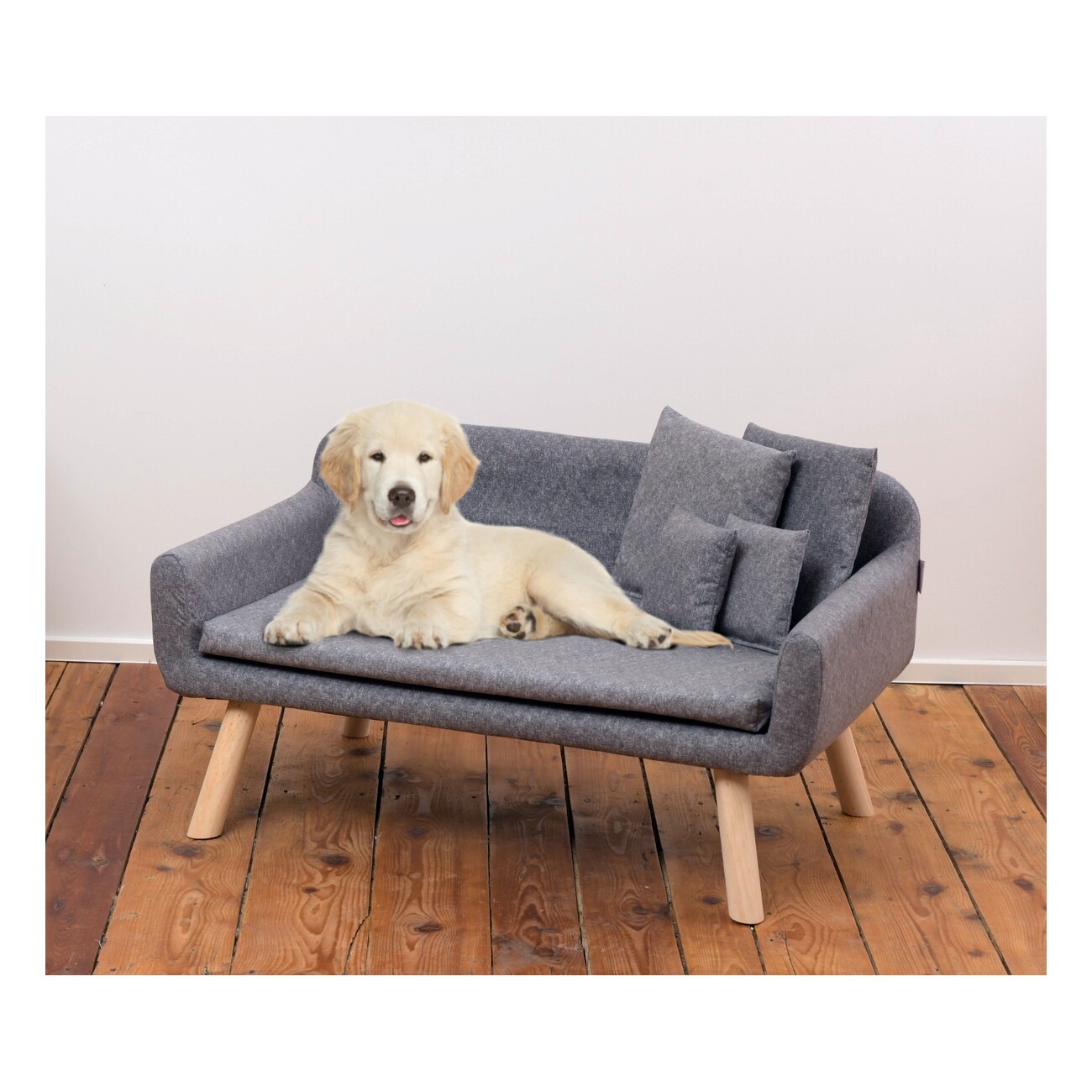 Rohrschneider Hundesofa Chicago mit Gratis-Beigabe grau