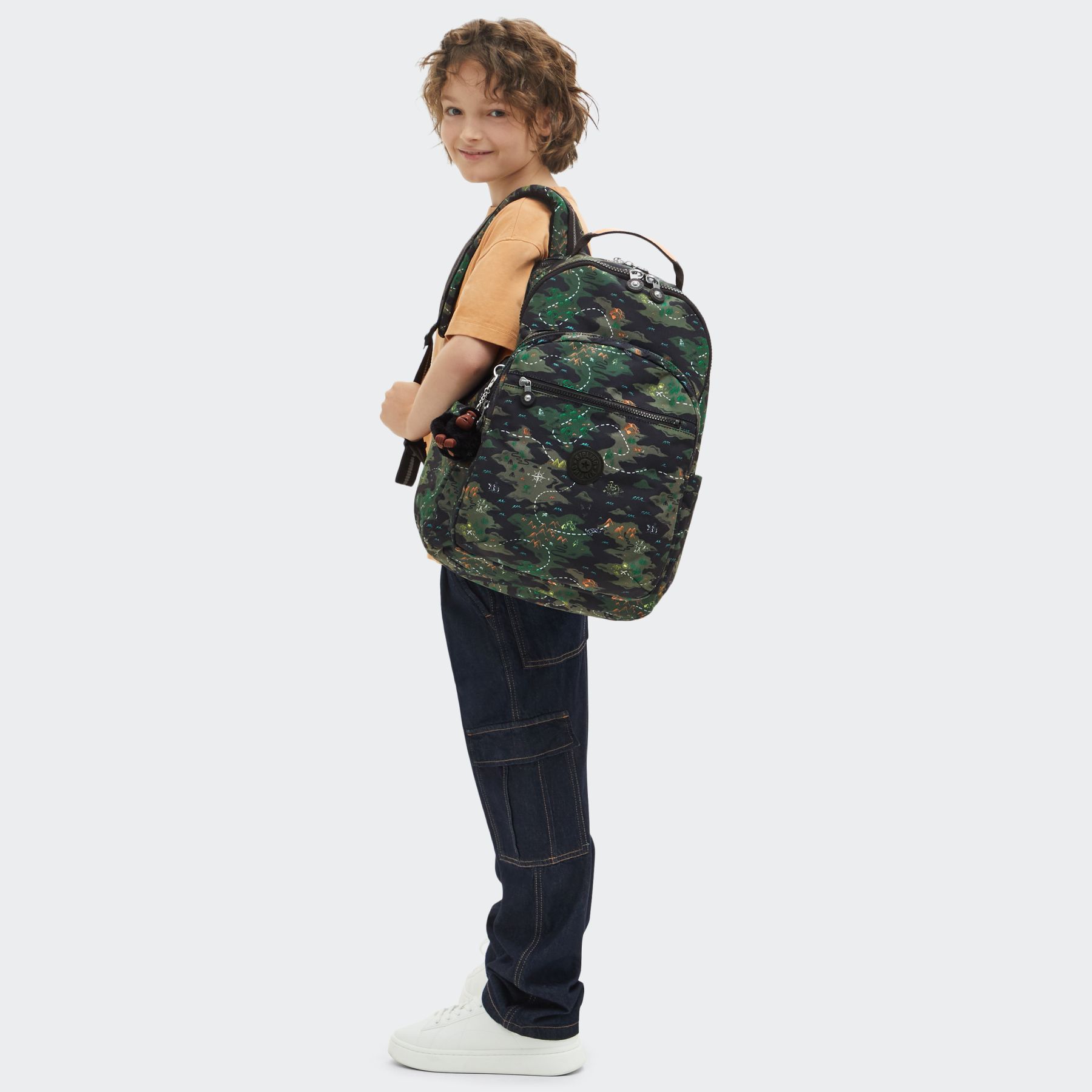 SEOUL COLLEGE Grand sac à dos avec compartiment séparé pour ordinateur portable - Camo Treasure