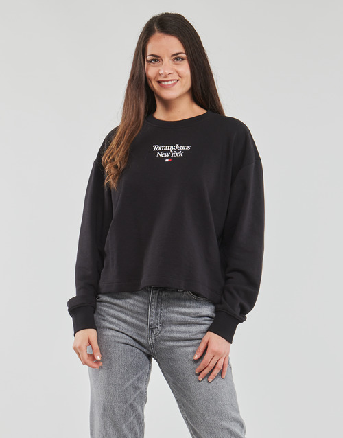 Tommy Jeans - TJW BXY ESSENTIAL LOGO 1 CREW - Noir