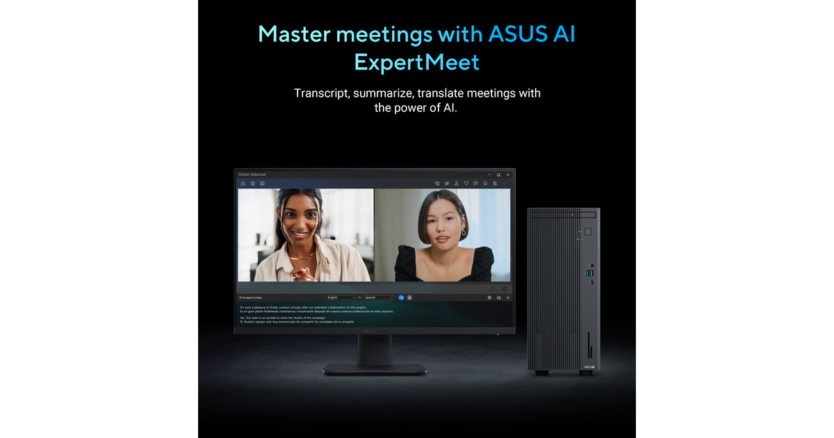 ASUSExpertCenter P500 Mini Tower P500MV-13420H072X pc-systeem  (Donkergrijs | Core i5-13420H | UHD Graphics | 16 GB | 512 GB SSD)