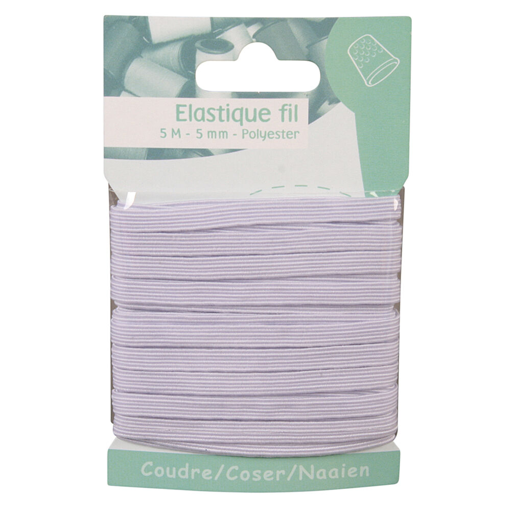 Élastique fil à coudre blanc 5 m