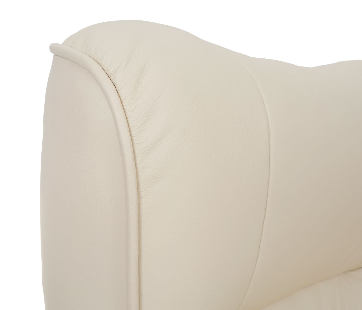 MCA Relaxsessel Edmonton, Fernsehsessel Hocker, Echtleder 130kg belastbar ~ creme, honigfarben