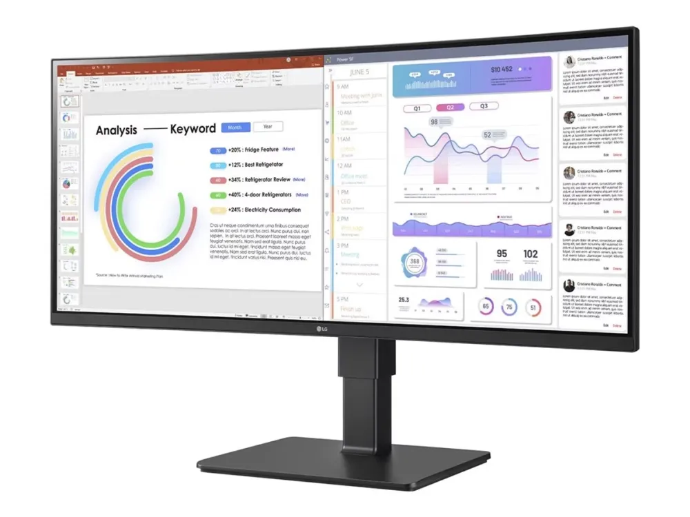 [OUTLET] - LG UltraWide 34BQ77QB-B - LED-skærm - kurvet - 34