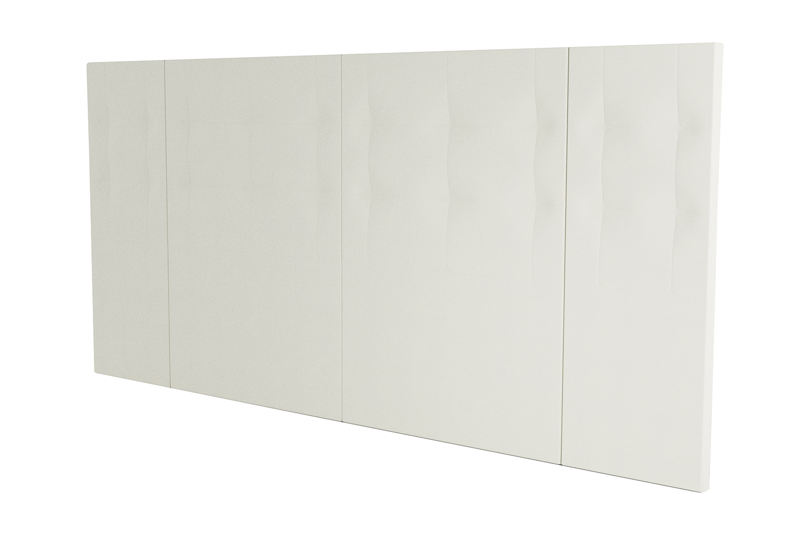 Crown sengegavl oppsett Tekstil 221 elfenben, bestående av 2 stk moduler 105 cm, 2 stk nattbordsmoduler 55 cm. Uten nattbord