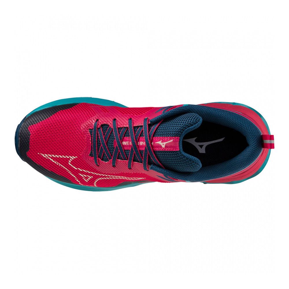 Mizuno WAVE IBUKI 4 - Chaussures trail Femme jazzy/bluebird/blueopal