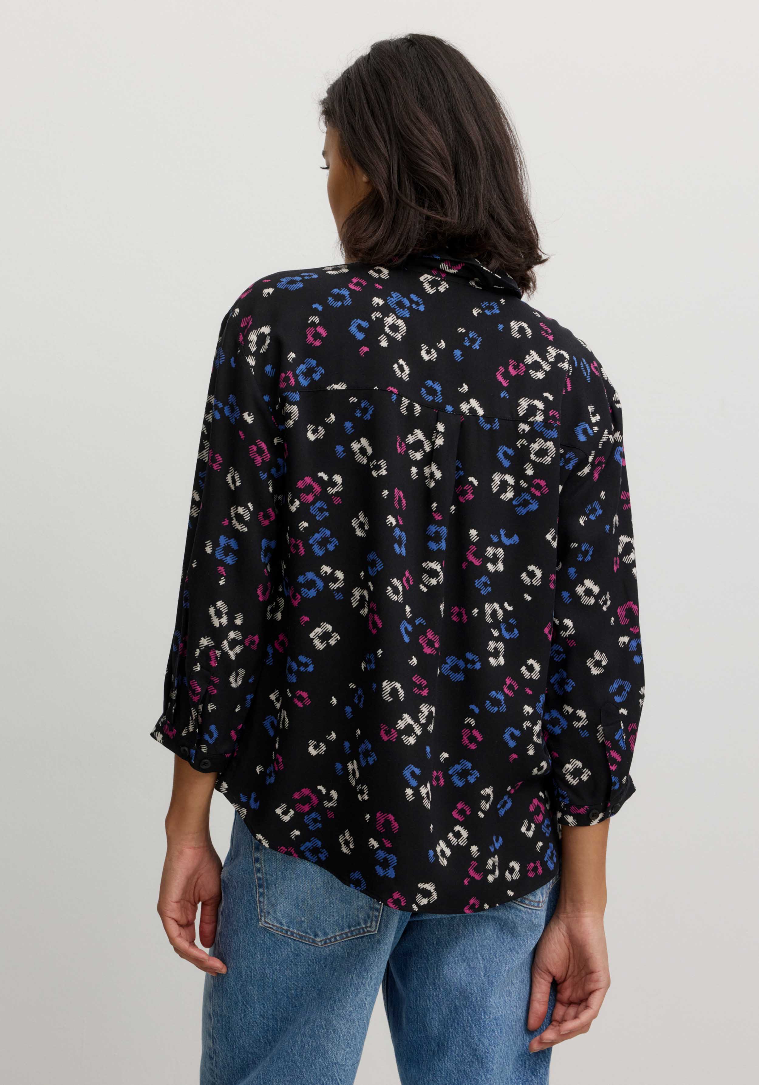 Recolution Bluse Cypress Blossom Black