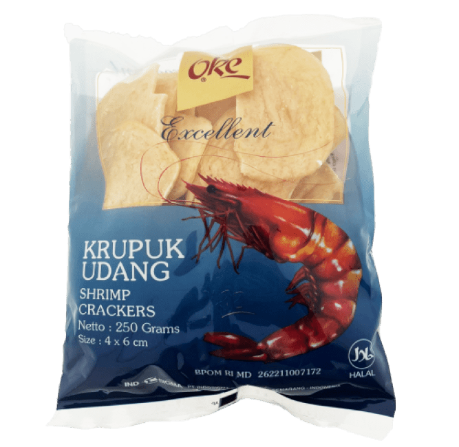 Oke Krupuk Udang Excellent 4x6cm 250g
