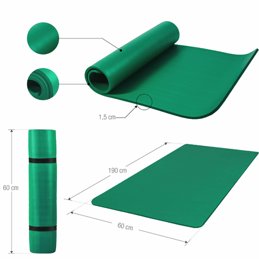 Tapete de ioga 190x60x1,5 cm Gorilla Sports