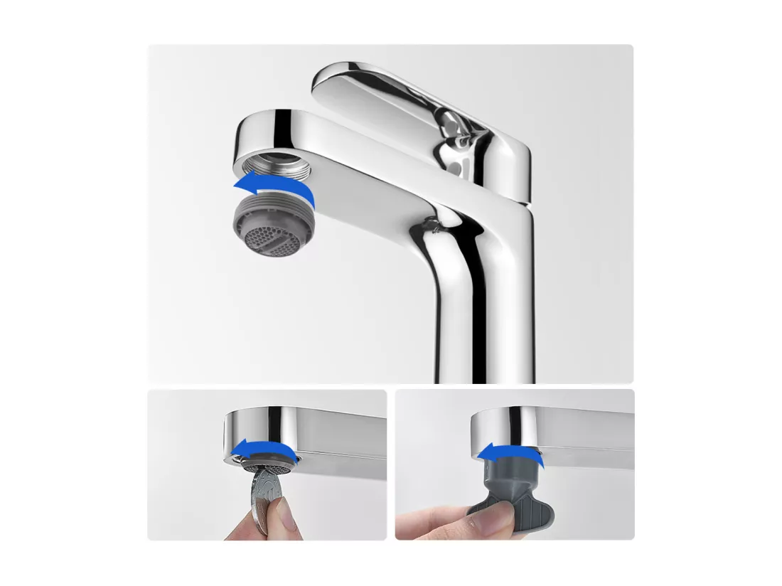 Robinet Salle Bain Moderne, Mitigeur Lavabo,Finition or Rose,Chromé+Bonde de Lavabo Bonde Pop-up avec Trop-plein Automatique Universelle