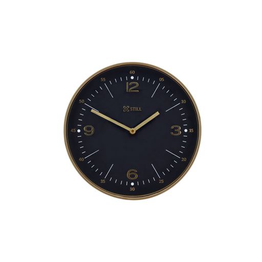 Still Vægur, Sort/ Guld, Ø30 cm