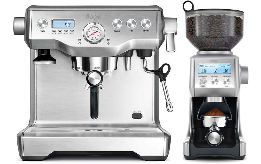 Siebträgermaschine Dynamic Duo Silber<br>Espressomaschine