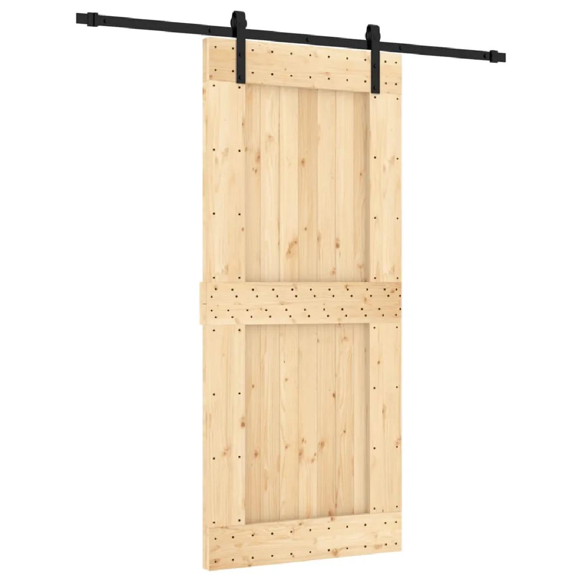 vidaXL Porte coulissante pin massif 90x210 cm