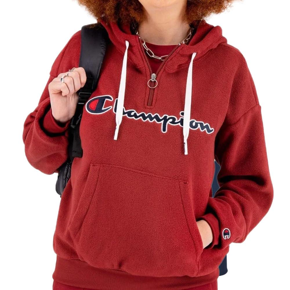 Champion Sweat 1/2 Zip Rouge Femme Champion 114763
