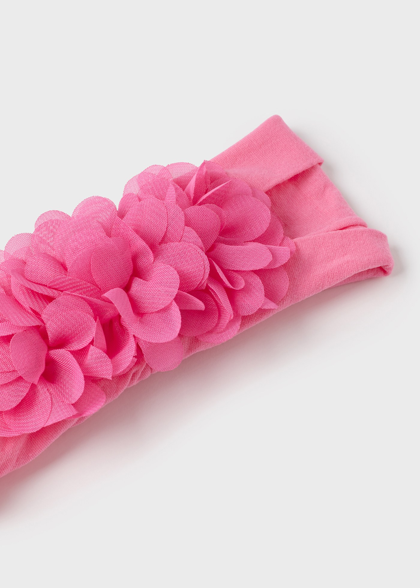 Faixa de cabelo elástica com aplique floral para bebê