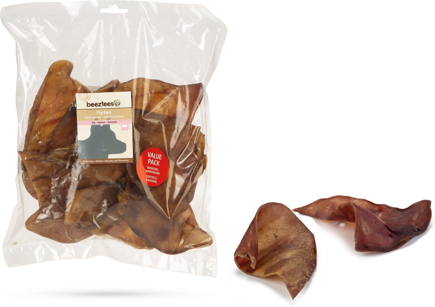 Beeztees hondensnack varkensoren 480 g 10 stuks