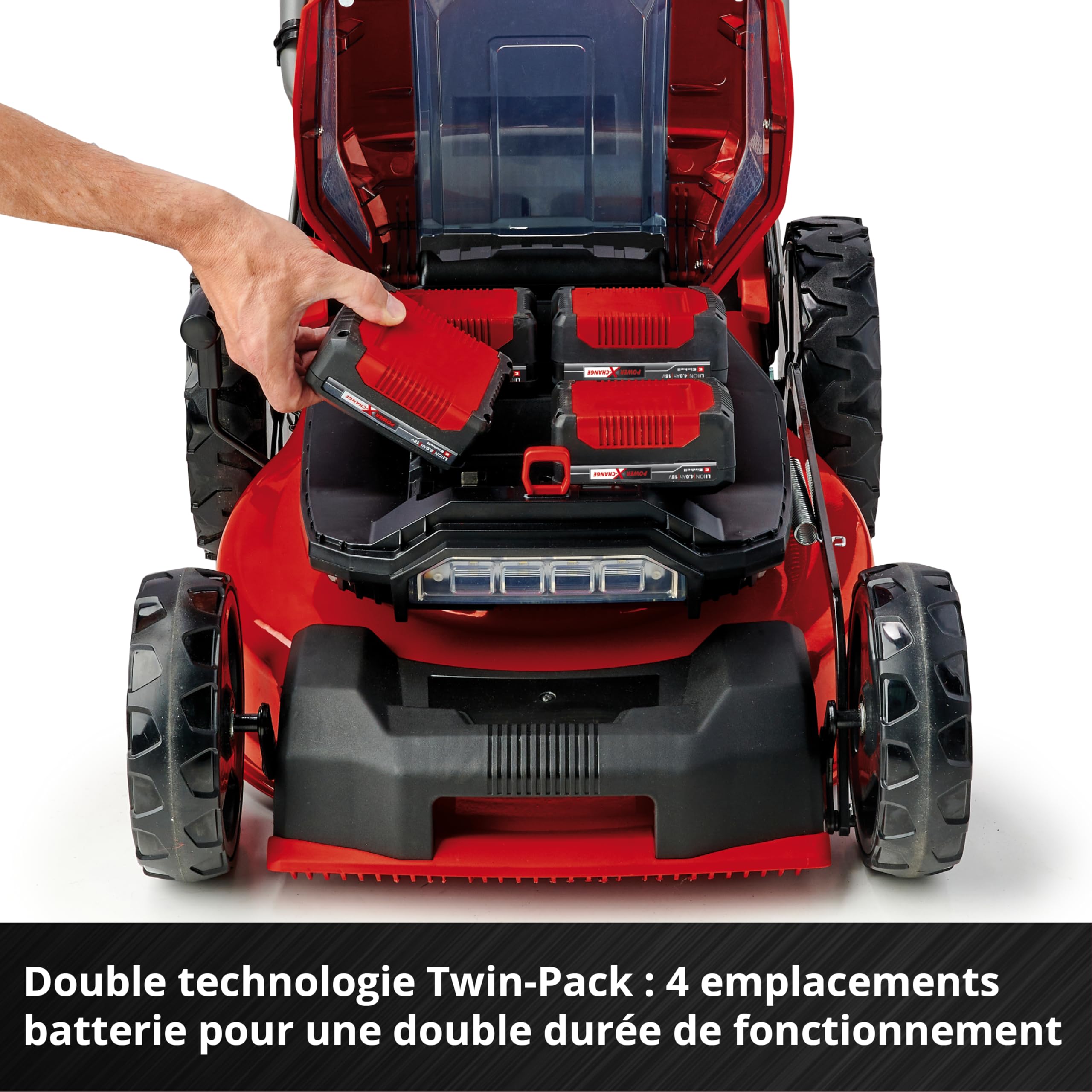 Einhell Professional Tondeuse à gazon sans fil GP-CM 36/47S Li BL (4x4,0Ah) Power X-Change (36V, moteur Brushless, Coupe à 47cm, Bac de 65L) Livré ave