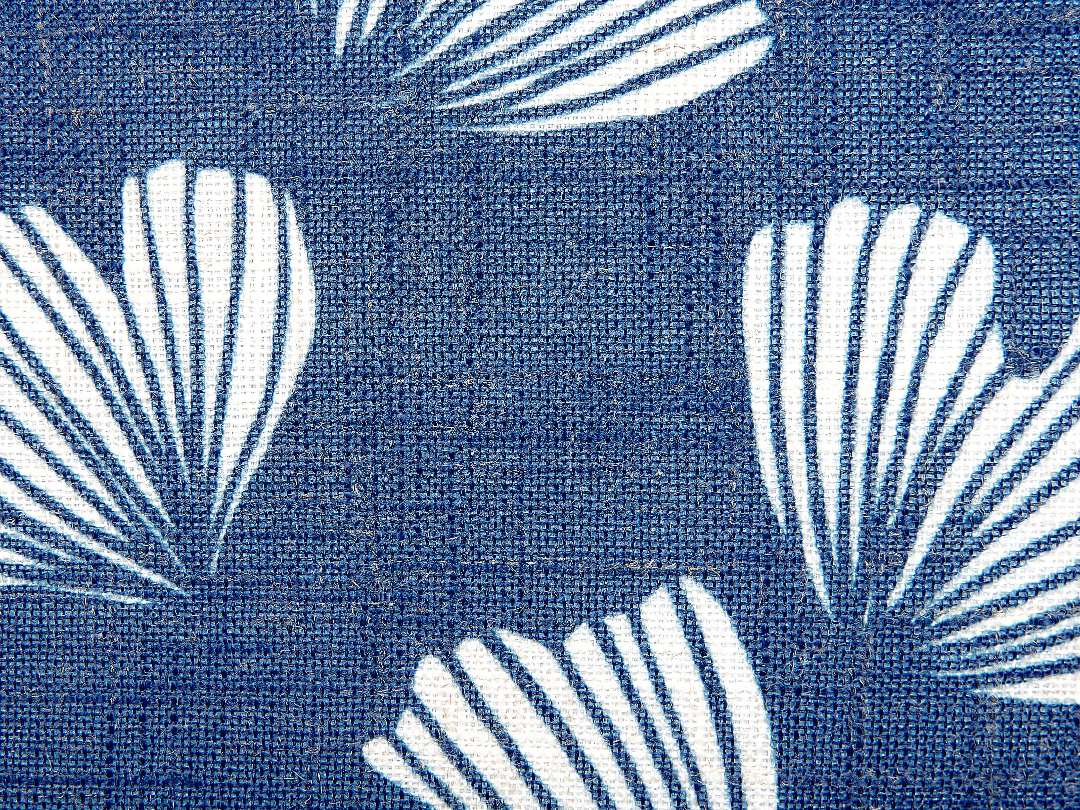 Set van 2 sierkussens DANDELION 45 x 45 cm Donkerblauw bladpatroon