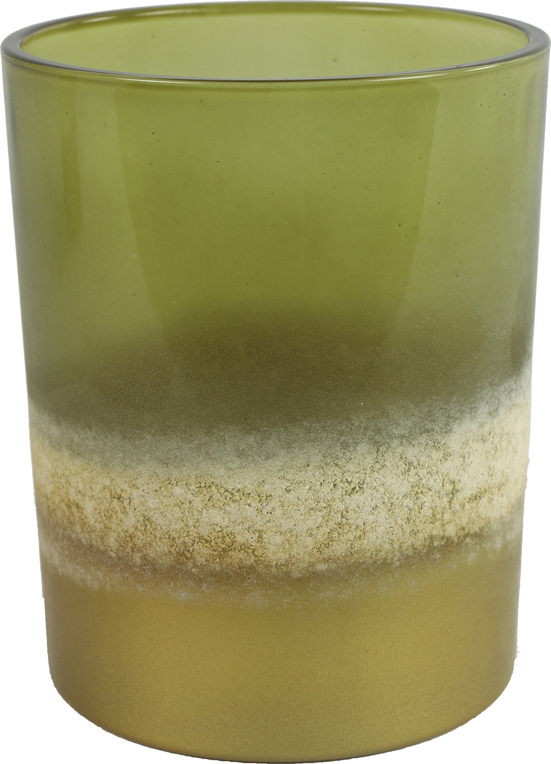 Countryfield waxinelichthouder Carmi groen D 10 H 12 cm